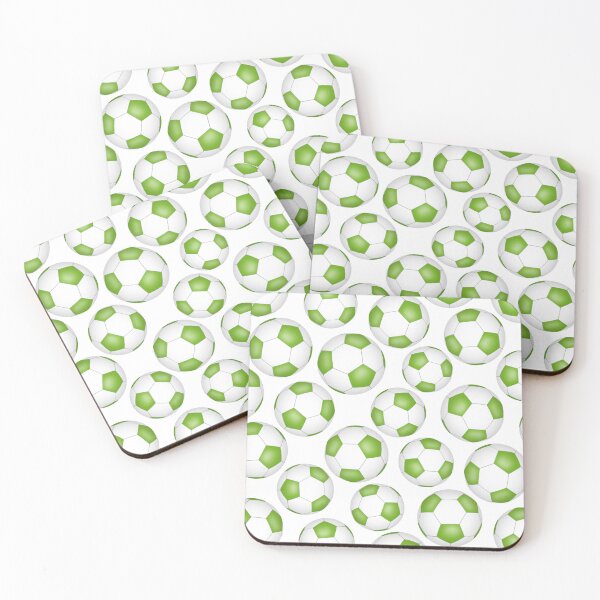 Item preview, Simple soccer balls pattern - bright green designed and sold by katzdzynes.