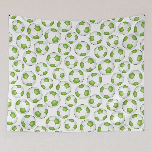 Item preview, Diseño sencillo de balones de fútbol - verde brillante designed and sold by katzdzynes.