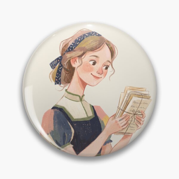 Item preview, Nostalgic Girl Holding Vintage Letters designed and sold by Pasteltone.