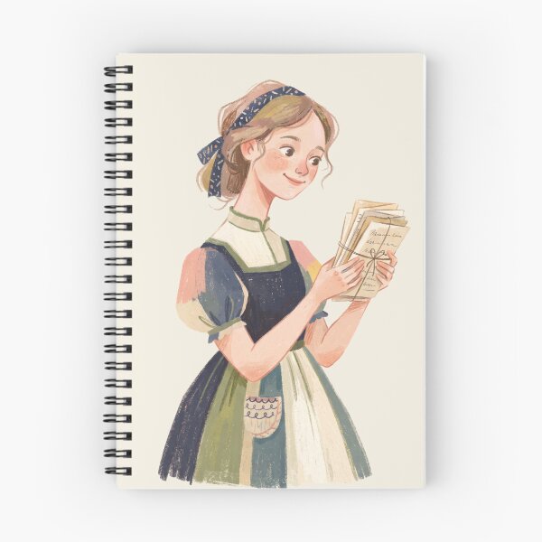 Item preview, Nostalgic Girl Holding Vintage Letters designed and sold by Pasteltone.