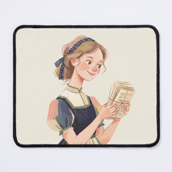 Item preview, Nostalgic Girl Holding Vintage Letters designed and sold by Pasteltone.