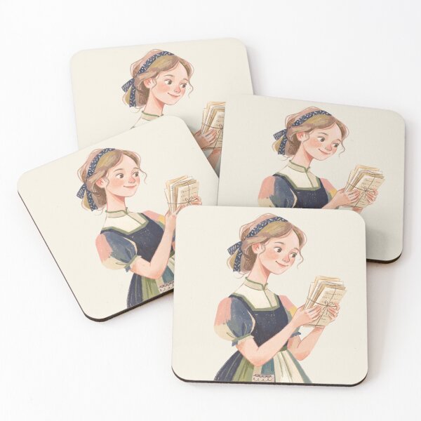 Item preview, Nostalgic Girl Holding Vintage Letters designed and sold by Pasteltone.
