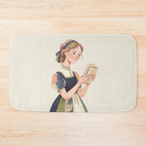 Item preview, Nostalgic Girl Holding Vintage Letters designed and sold by Pasteltone.
