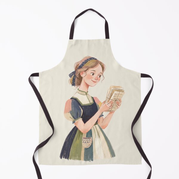 Item preview, Nostalgic Girl Holding Vintage Letters designed and sold by Pasteltone.