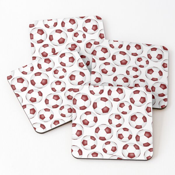 Item preview, Simple soccer balls pattern - maroon designed and sold by katzdzynes.