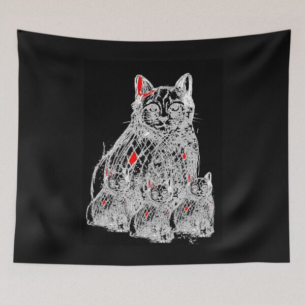 Item preview, The black cat family cross my path! By Bevilaqua Original Draw designed and sold by Helios Be. Lavsh.