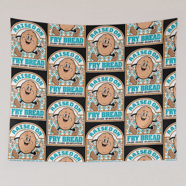 Item preview, Raised on Fry Bread Indigenous Native American cute cartoon design designed and sold by Jdawnink.