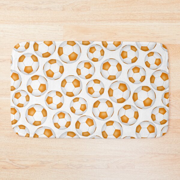 Item preview, Simple soccer balls pattern - orange designed and sold by katzdzynes.