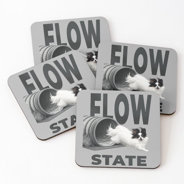 Item preview, Flow State – Agility Papillon Running Through Tunnel | Dog Sport Premium Design designed and sold by PapillonArtStudio.
