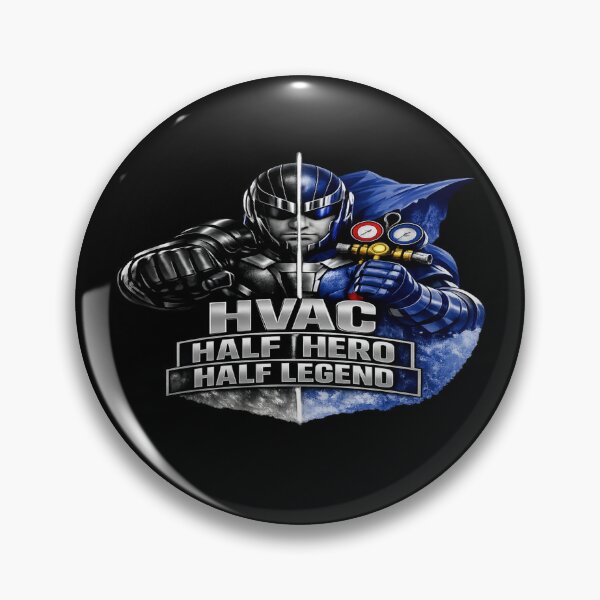 Item preview, HVAC Half Hero Half Legend - Tech Superhero Split Design designed and sold by FrozenHeat97.