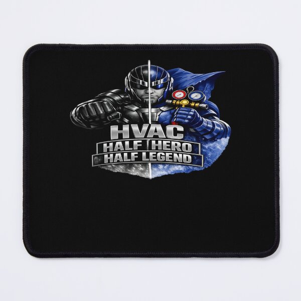 Item preview, HVAC Half Hero Half Legend - Tech Superhero Split Design designed and sold by FrozenHeat97.