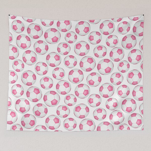 Item preview, Simple soccer balls pattern - pink designed and sold by katzdzynes.