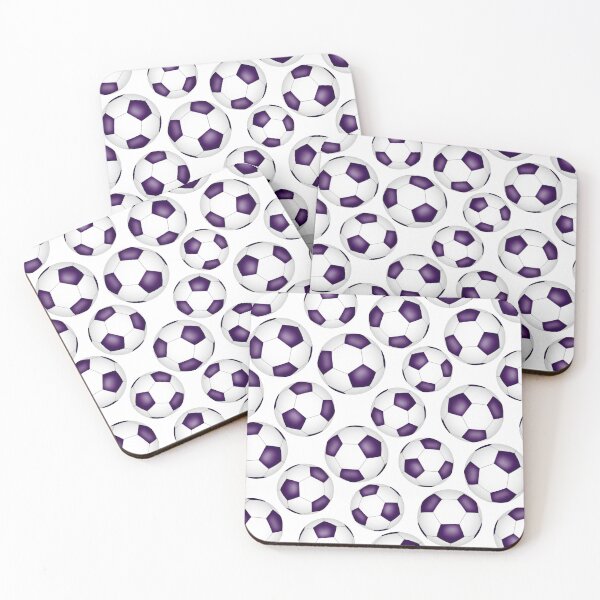 Item preview, Simple soccer balls pattern - purple designed and sold by katzdzynes.
