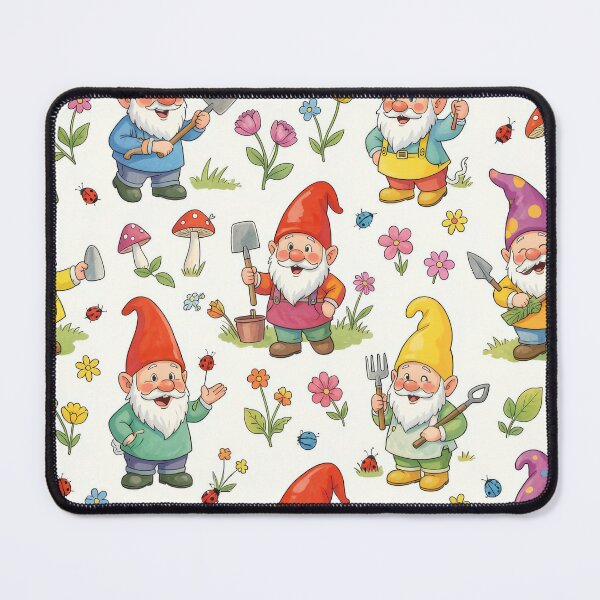 Item preview, Gardening Gnome with Ladybugs and Flowers | Cute Watercolor Style Nursery Decor designed and sold by pinkal.