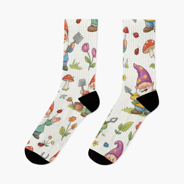 Item preview, Gardening Gnome with Ladybugs and Flowers | Cute Watercolor Style Nursery Decor designed and sold by pinkal.