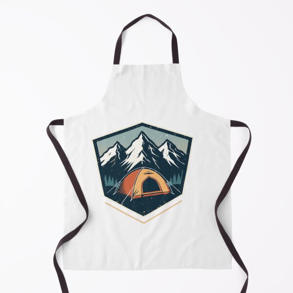Item preview, Retro Mountain Hiking Badge Camping Tent designed and sold by Everyday Motif.