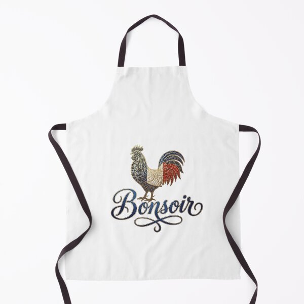Item preview, French Coq Gaulois Rooster with "Bonsoir" Calligraphy – Tricolor France Pride designed and sold by Sarah'sCreativeLab.