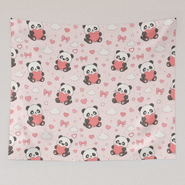 Item preview, Panda Heart Hug Pattern designed and sold by Soft Berry Studio.