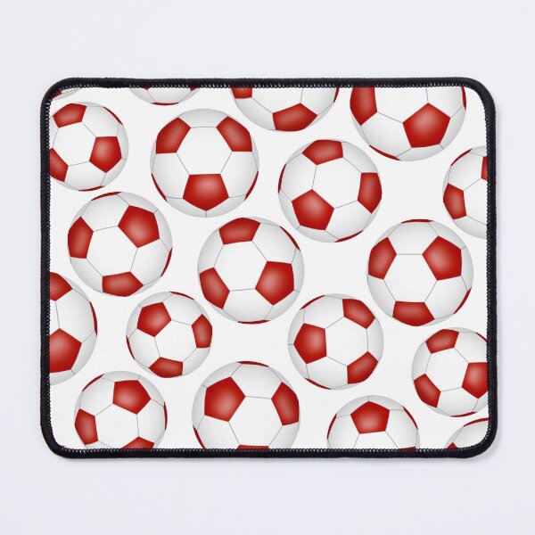 Item preview, Simple soccer balls pattern - red designed and sold by katzdzynes.