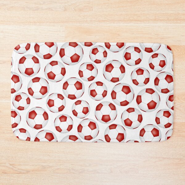 Item preview, Simple soccer balls pattern - red designed and sold by katzdzynes.