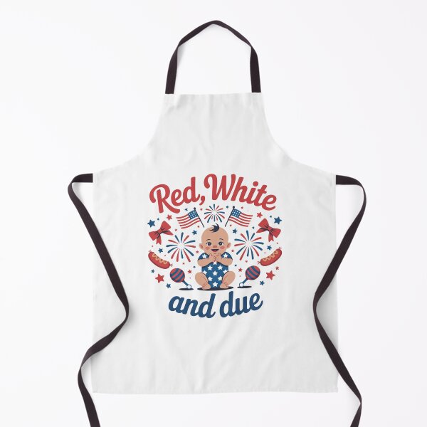 Item preview, Red White and Due Patriotic Pregnancy Announcement designed and sold by DariaOltes.
