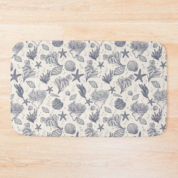 Item preview, Tidepool Toile Vintage Coastal Pattern designed and sold by CI Creative Design LLC.