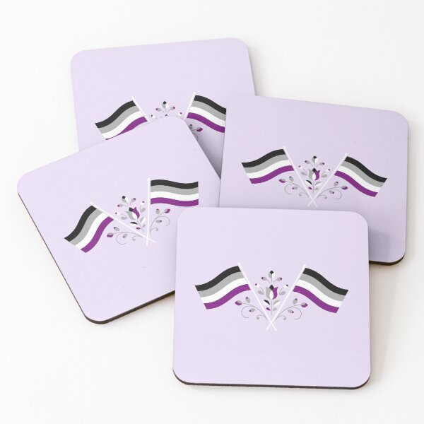 Item preview, Asexual Pride Flag Folk Motif – © heidiannemorris Scandinavian Folk Art designed and sold by FOLK ART FUSION by heidiannemorris.