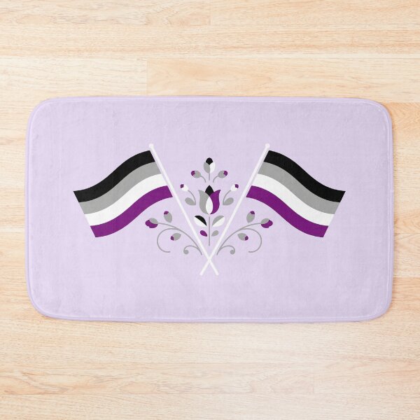 Item preview, Asexual Pride Flag Folk Motif – © heidiannemorris Scandinavian Folk Art designed and sold by FOLK ART FUSION.