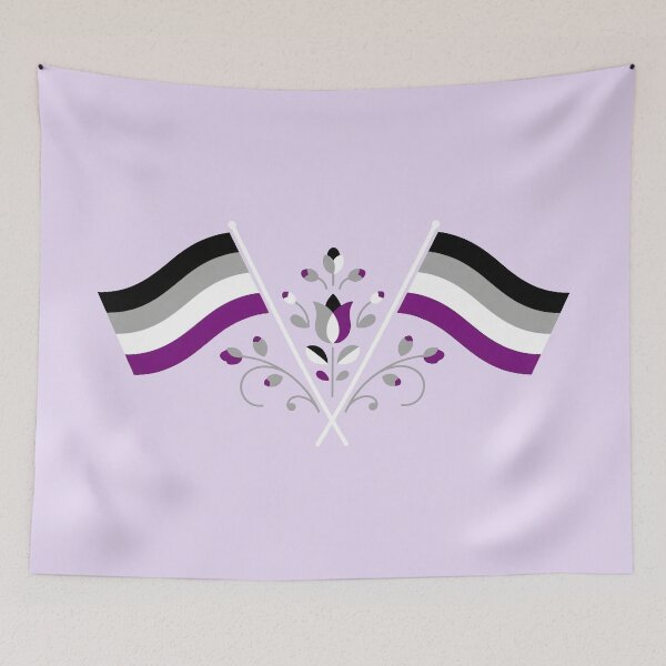 Item preview, Asexual Pride Flag Folk Motif – © heidiannemorris Scandinavian Folk Art designed and sold by FOLK ART FUSION by heidiannemorris.