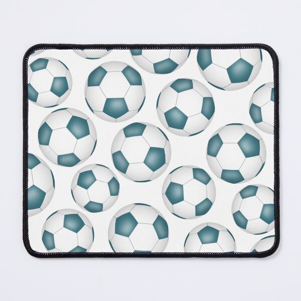 Item preview, Simple soccer balls pattern - teal designed and sold by katzdzynes.