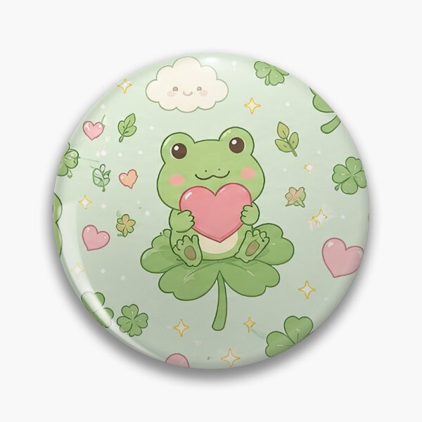 Item preview, Frog Lucky Heart Pattern designed and sold by Soft Berry Studio.