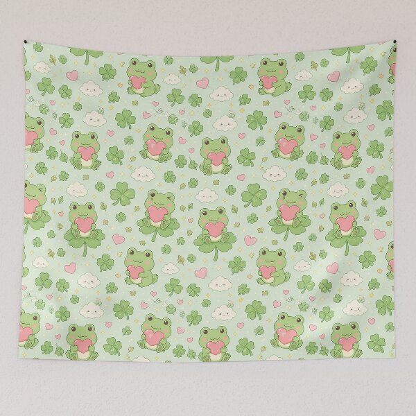 Item preview, Frog Lucky Heart Pattern designed and sold by Soft Berry Studio.