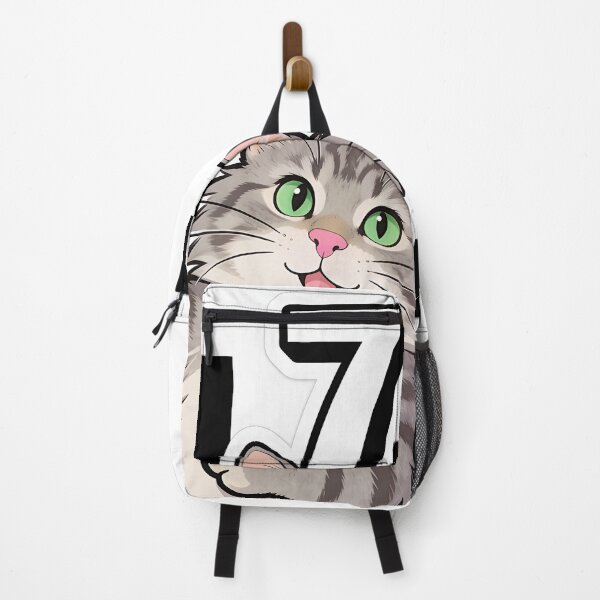 Artikelvorschau, Niedliche graue Tabby-Katze zeigt auf 67 – Lustiger Cartoon-Aufkleber entworfen und verkauft von OksArtStudio.