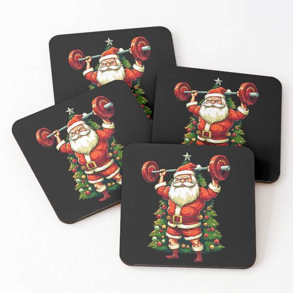 Item preview, Funny Santa Claus Weightlifting Christmas Bodybuilding Fitness Design designed and sold by Rahamkshop.