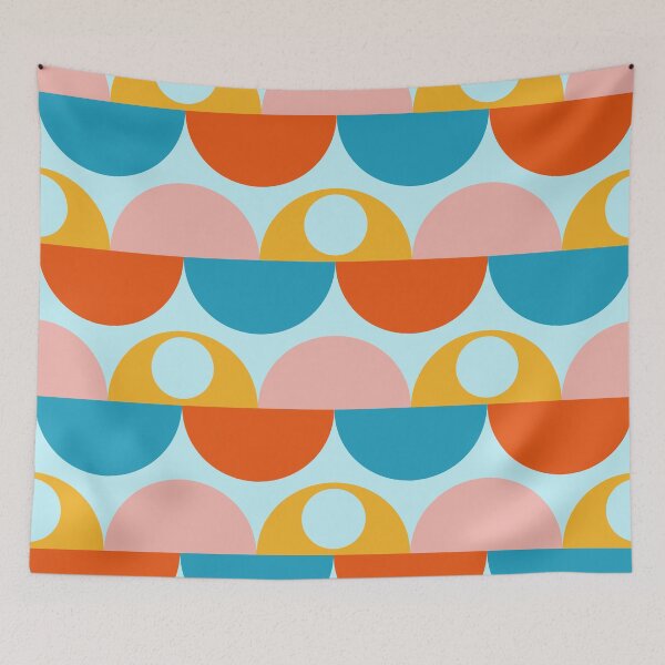 Item preview, Retro Sunrise – Colorful Mid Century Circle Pattern designed and sold by BuckaBaby.