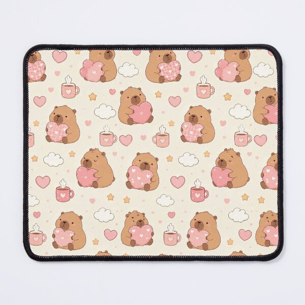 Item preview, Capybara Cozy Heart Pattern designed and sold by Soft Berry Studio.