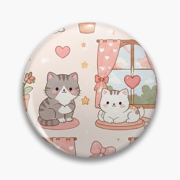Item preview, Cozy Cat Heart Window Pattern designed and sold by Soft Berry Studio.