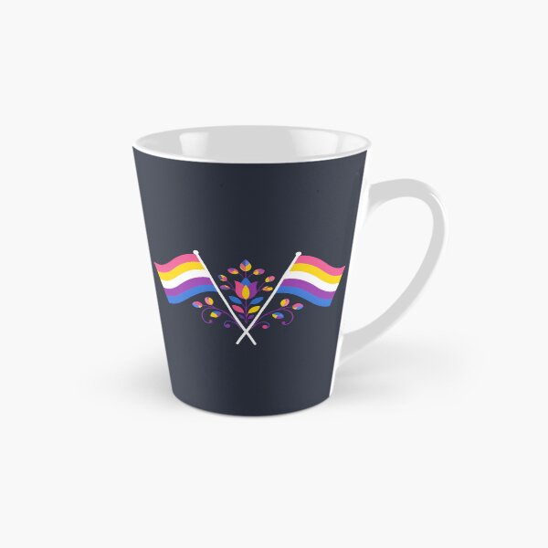 Item preview, Bigender Pride Flag Folk Motif – © heidiannemorris Scandinavian Folk Art designed and sold by FOLK ART FUSION by heidiannemorris.