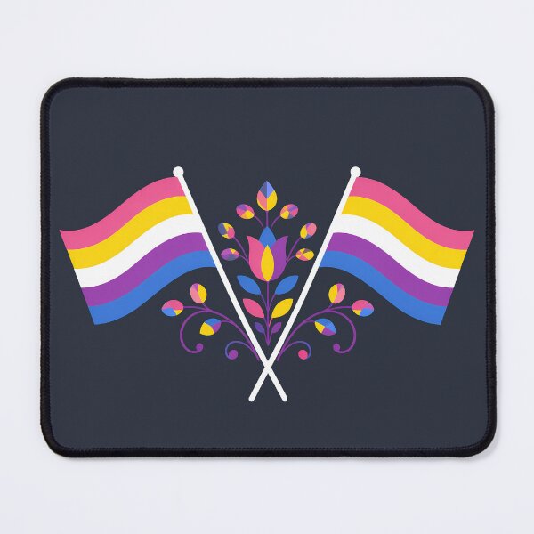 Item preview, Bigender Pride Flag Folk Motif – © heidiannemorris Scandinavian Folk Art designed and sold by FOLK ART FUSION by heidiannemorris.