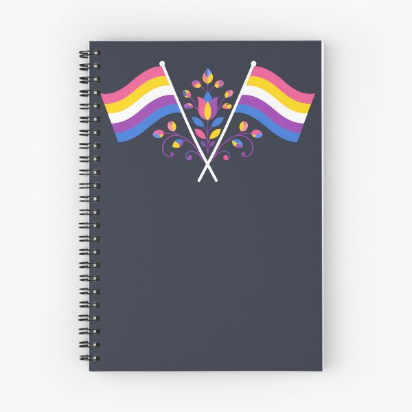 Item preview, Bigender Pride Flag Folk Motif – © heidiannemorris Scandinavian Folk Art designed and sold by FOLK ART FUSION by heidiannemorris.