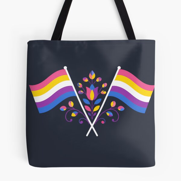 Item preview, Bigender Pride Flag Folk Motif – © heidiannemorris Scandinavian Folk Art designed and sold by FOLK ART FUSION.