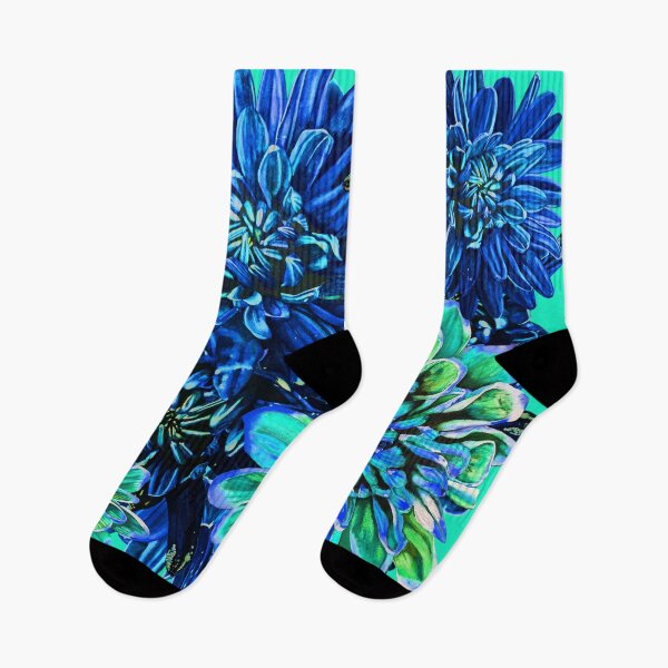Item preview, Blue Chrysanthemums 4 designed and sold by nastiaart.