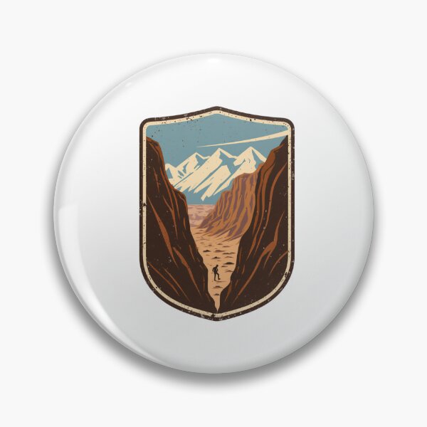 Item preview, Retro Mountain Hiking Badge Desert Canyon designed and sold by Everyday Motif.
