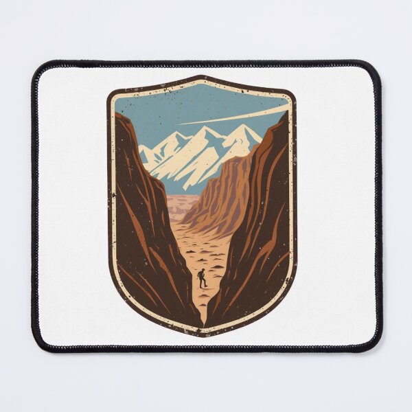 Item preview, Retro Mountain Hiking Badge Desert Canyon designed and sold by Everyday Motif.