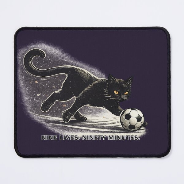 Item preview, Nine Lives. Ninety Minutes. – Black Cat Midfielder | Halloween Football Soccer Premium Streetwear Graphic designed and sold by warlistop.