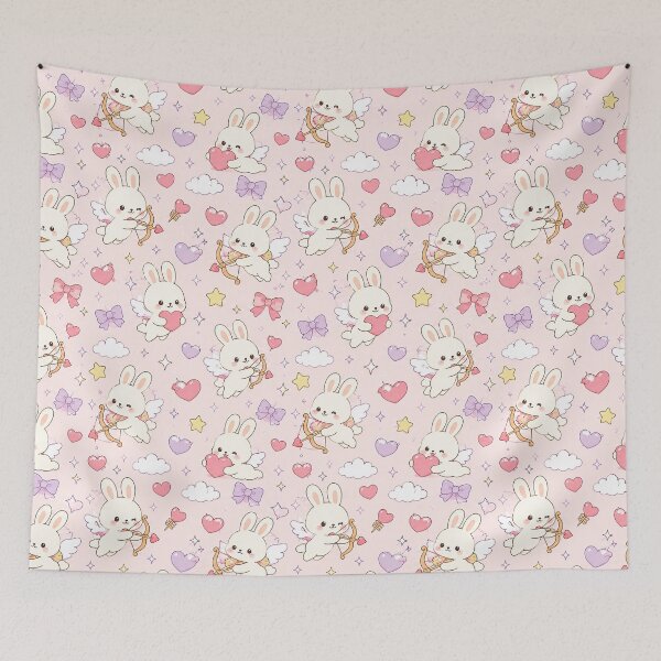 Item preview, Bunny Cupid Heart Pattern designed and sold by Soft Berry Studio.