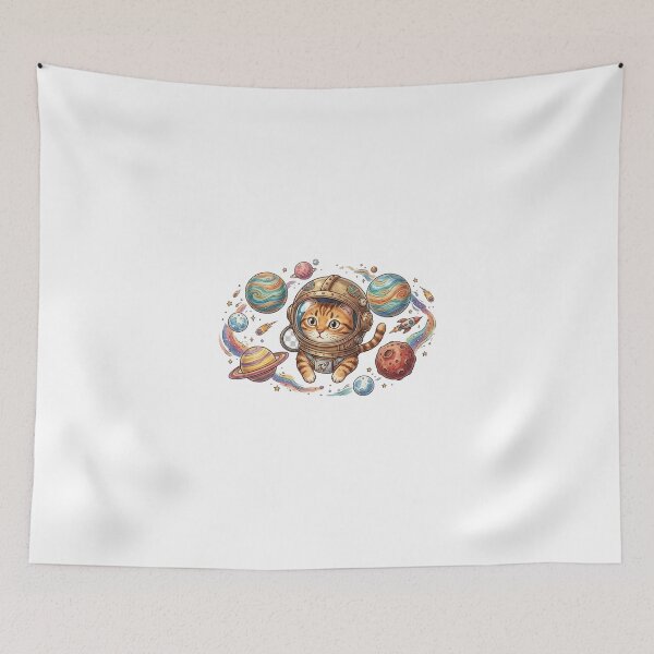 Item preview, Astronaut Cat Space Explorer Illustration designed and sold by GrzywaM.
