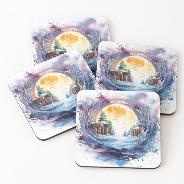 Item preview, Enchanted Moonlit Book Portal Fantasy Watercolor  designed and sold by ZetaLoom.