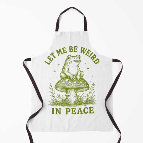 Item preview, Funny Frog Mushroom Let Me Be Weird in Peace Vintage Nature Quote designed and sold by Rahamkshop.