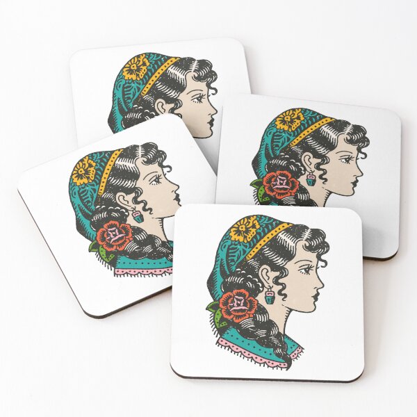 Item preview, American Traditional Tattoo Woman Americana Design designed and sold by trajeado14.
